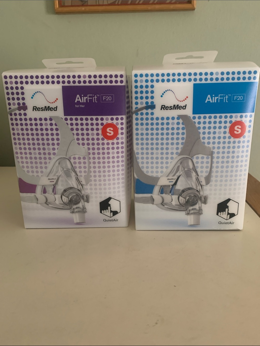 Lot of 2 Air fit F20 Full Face Mask small